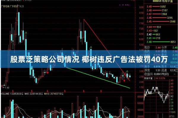 股票泛策略公司情况 椰树违反广告法被罚40万