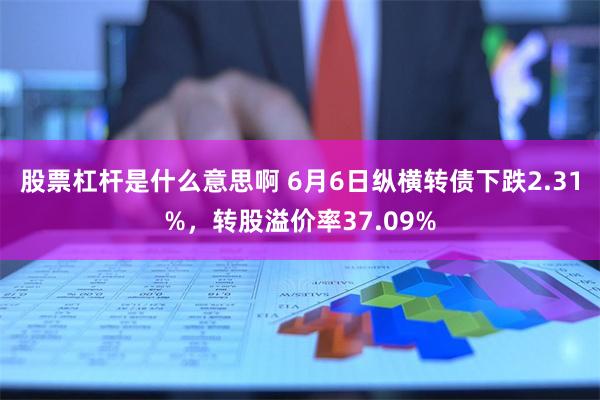 股票杠杆是什么意思啊 6月6日纵横转债下跌2.31%，转股溢价率37.09%