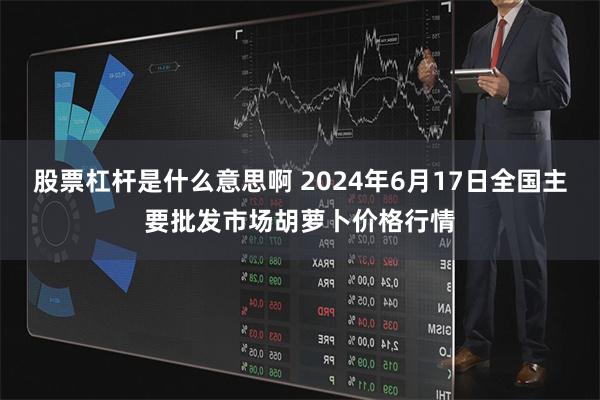 股票杠杆是什么意思啊 2024年6月17日全国主要批发市场胡萝卜价格行情