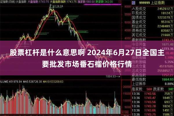 股票杠杆是什么意思啊 2024年6月27日全国主要批发市场番石榴价格行情