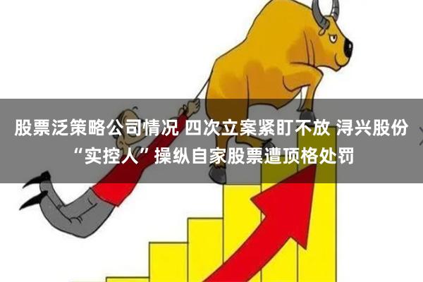 股票泛策略公司情况 四次立案紧盯不放 浔兴股份“实控人”操纵自家股票遭顶格处罚