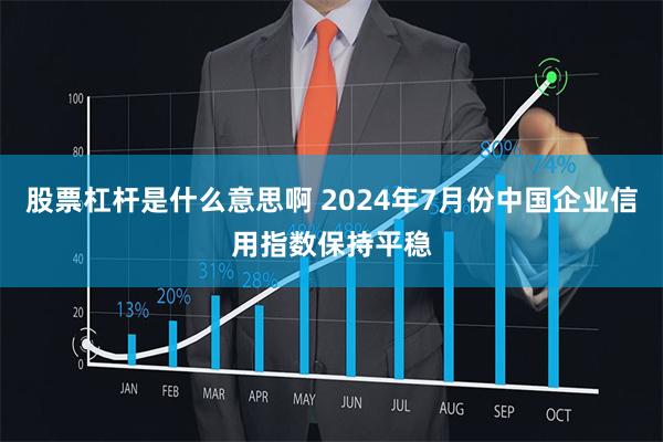 股票杠杆是什么意思啊 2024年7月份中国企业信用指数保持平稳