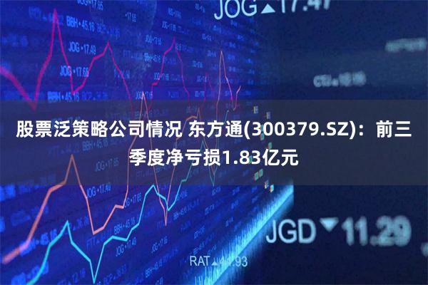 股票泛策略公司情况 东方通(300379.SZ)：前三季度净亏损1.83亿元