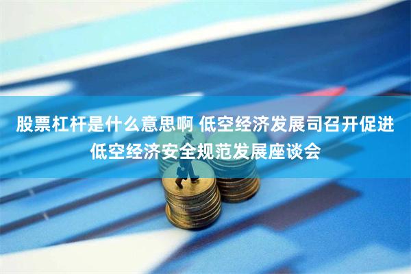 股票杠杆是什么意思啊 低空经济发展司召开促进低空经济安全规范发展座谈会