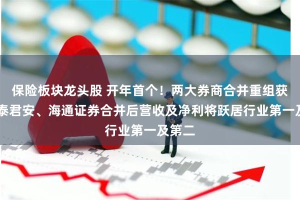 保险板块龙头股 开年首个！两大券商合并重组获批 国泰君安、海通证券合并后营收及净利将跃居行业第一及第二